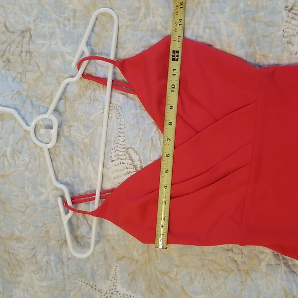 Lulu's dress XS orange-red, fully lined, adjustable straps, zipper in back - Picture 8 of 15